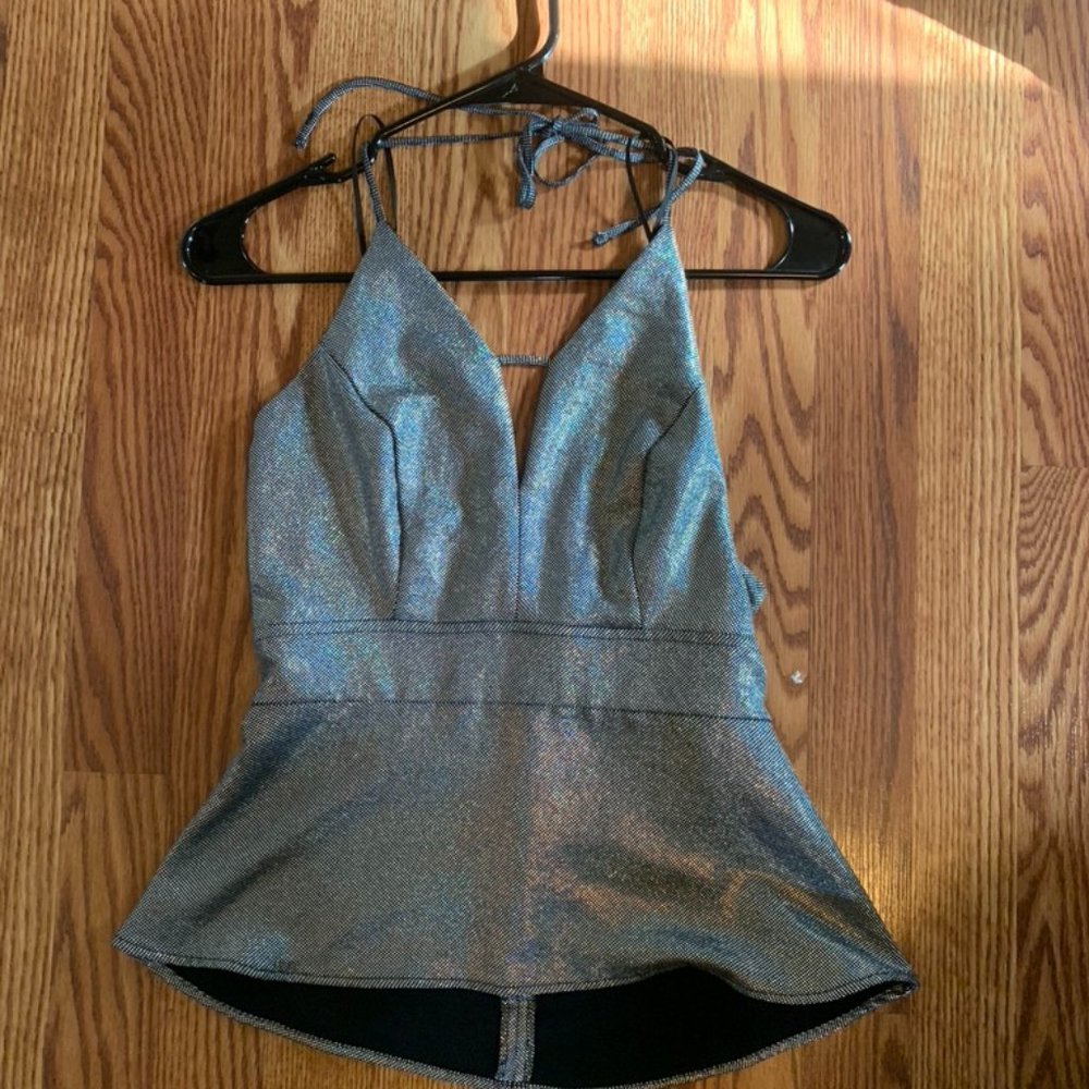 Silver Sparkle Top